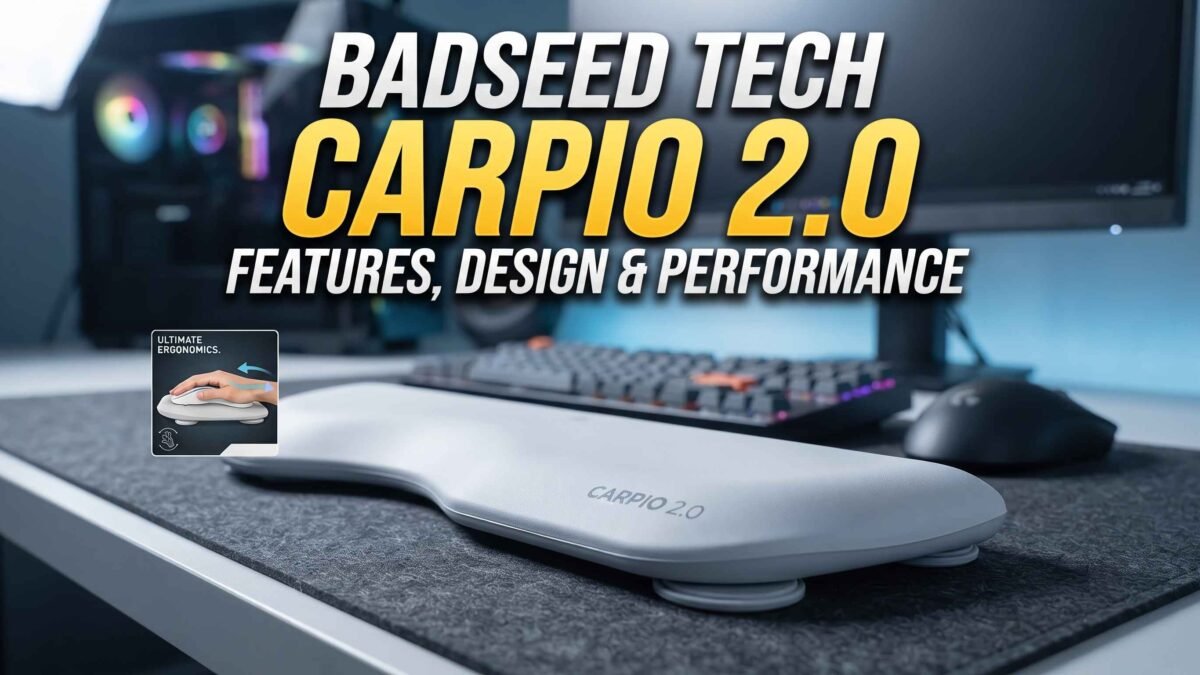 The Carpio 2.0 BadSeed Tech Edition is a creator collaboration version of DeltaHub's gliding wrist rest, made with tech YouTuber BadSeed Tech