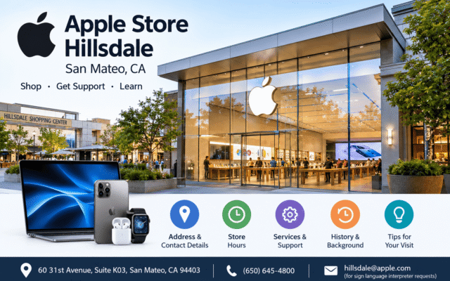 Apple Store Hillsdale San Mateo: Hours, Address & Services