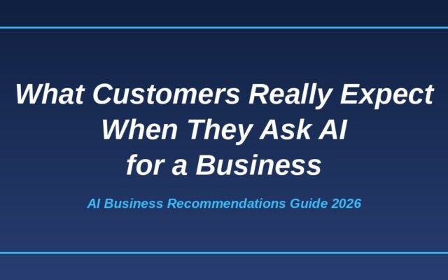 what customers expect when they ask AI for a business